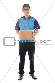 Asian delivery person