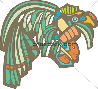 Mayan Warrior Head