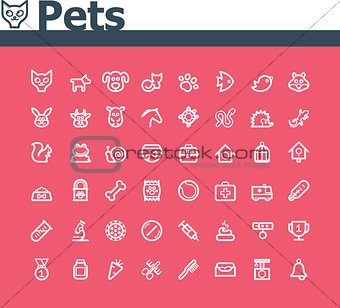 Pets icon set