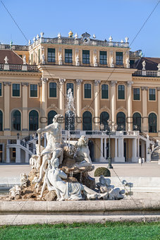 Sculpture in the Schonbrunn Palace in Vienna, Austria