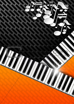 Music Background with Piano Keys