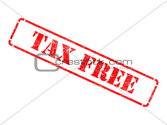 Tax Free -  Red Rubber Stamp.