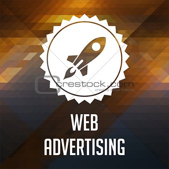 Web Advertising Concept on Triangle Background.