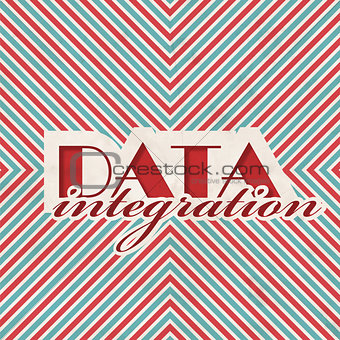 Data Integration Concept on Striped Background.