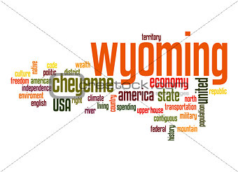Wyoming word cloud