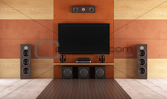 Modern home theater room