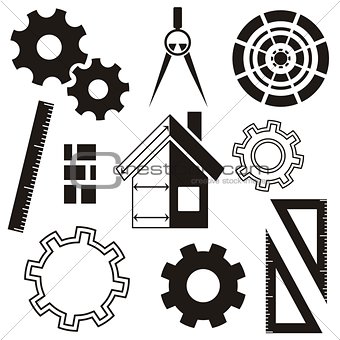 House construction icons
