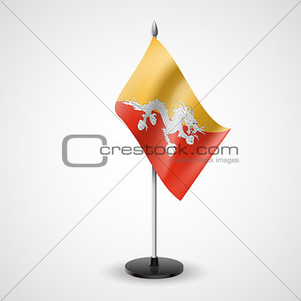Table flag of Bhutan