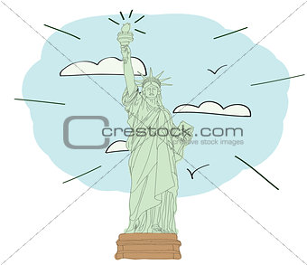 statue of Liberty. vector illustration