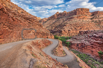 windy road in Canyonlands