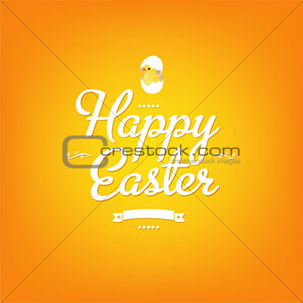 Happy Easter Orange Card