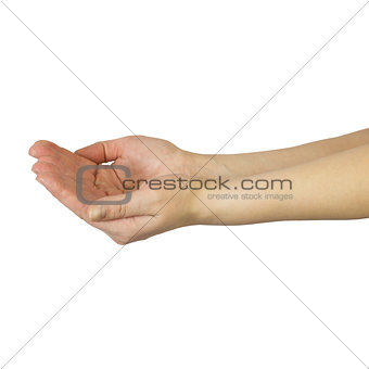 Empty woman hands