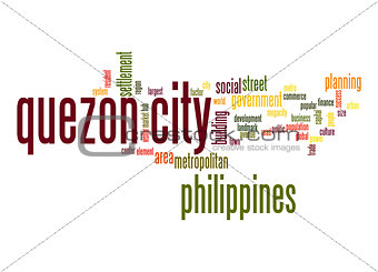 Queson city word cloud