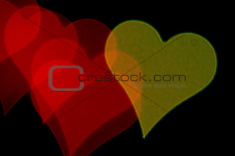 heart shaped blur pattern