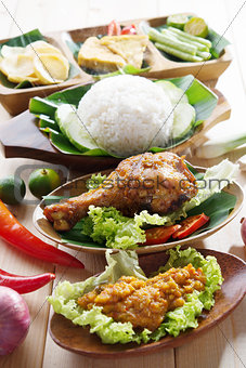 Malay fried chicken rice