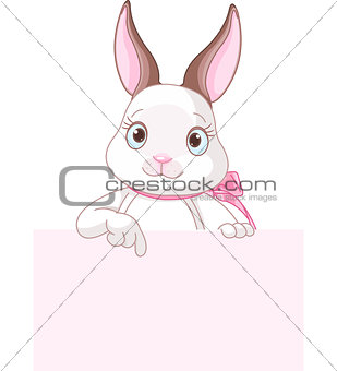 Easter Bunny Pointing Down