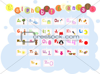 French illustrated alphabet / L'alphabet francais