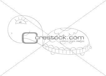 Doodle Sketchy turtle Vector Illustration
