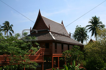 Wood home of thailand style 