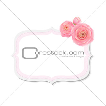 Pastel Pink Rose Label 
