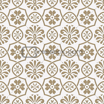Vector seamless paper cut  floral pattern, indian style