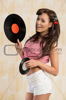 vintage pin-up loves  music 