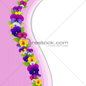 Background With Pansies