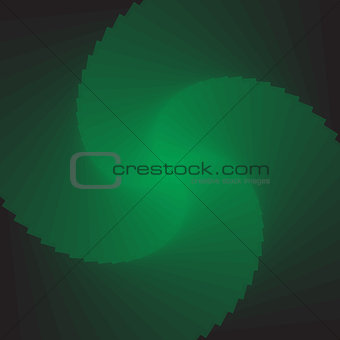 Illusion of rotation movement.  Abstract green backdrop.