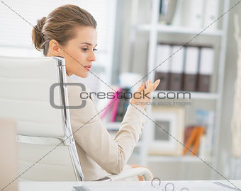 Business woman discussing in office