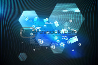 Composite image of email communication background
