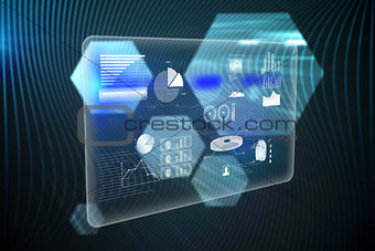 Composite image of abstract technology interface