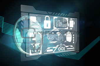 Composite image of security interface