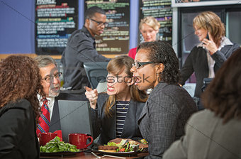Arguing Executives in Cafeteria