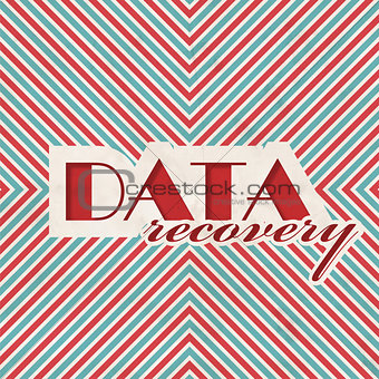 Data Recovery Concept on Striped Background.