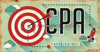 CPA Concept. Poster in Flat Design.