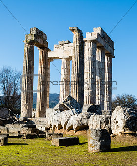 Temple of Zeus in the ancient Nemea