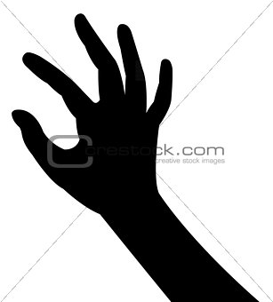 hand silhouette vector