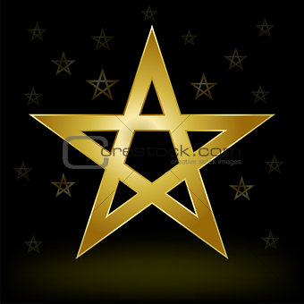 gold pentagram