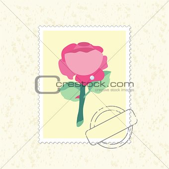 postage stamp rose