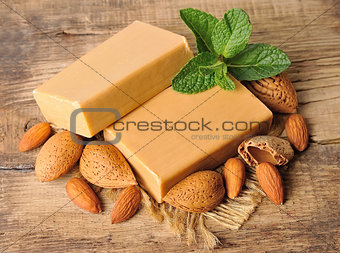 Soap with nuts