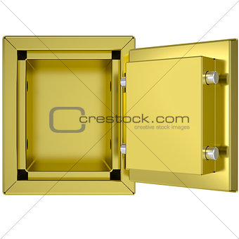 Opened gold safe