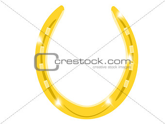 Gold shinny horseshoe