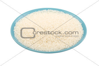 Japanese Rice In Blue Plate