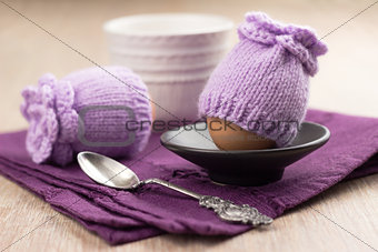 lilac egg warmers