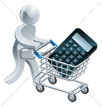 Shopping cart calculator person