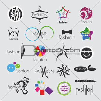collection of vector logos for clothing and fashion accessories