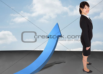 Composite image of smiling businesswoman