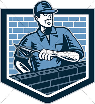 Brick Layer Mason Masonry Worker Retro