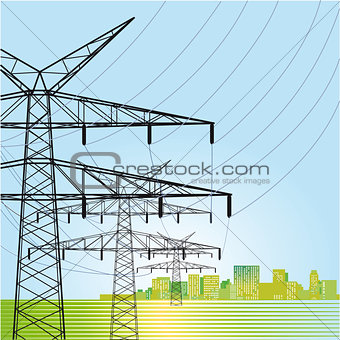 High voltage power pylons