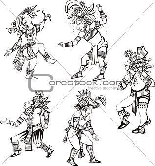 Maya characters dancing